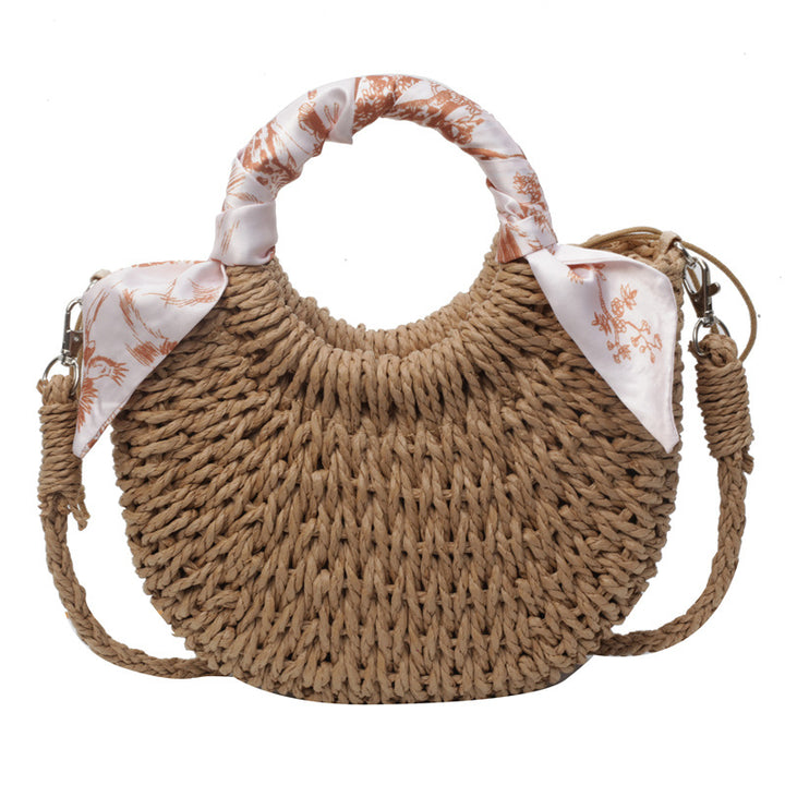 Handcrafted Woven Straw Shoulder Bag