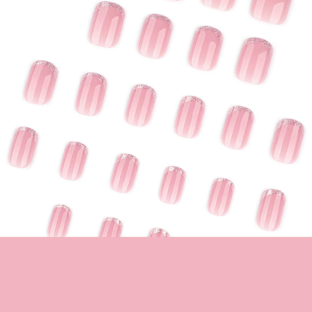 Glamorous nail extensions with glitter finish Stornfield
