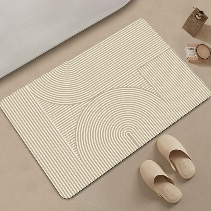 Geometric Pattern Bath Mat for Bathroom