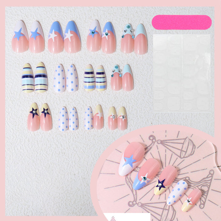 Starry-Themed Press-On Nail Art Stornfield