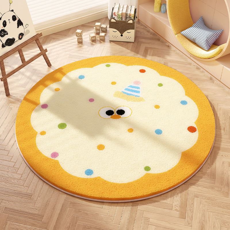 Playful Bow-Patterned Round Area Rug