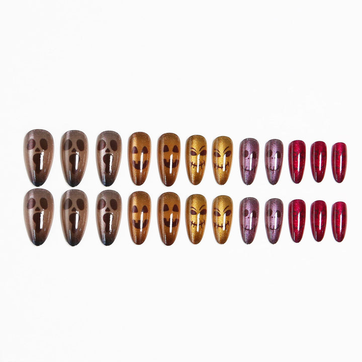 Creative Halloween Nail Art Set with Detailed Creepy Design Stornfield