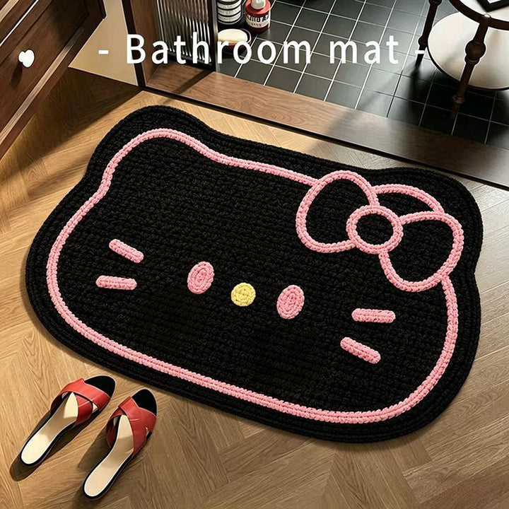 Bear-Shaped Plush Bathroom Mat