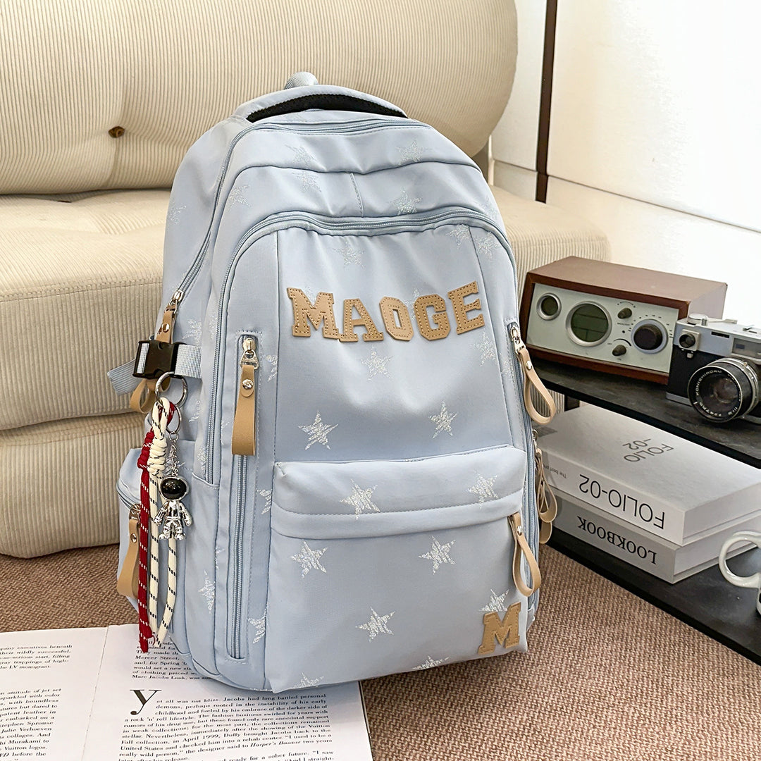 Star-Patterned Adjustable Backpack Stornfield