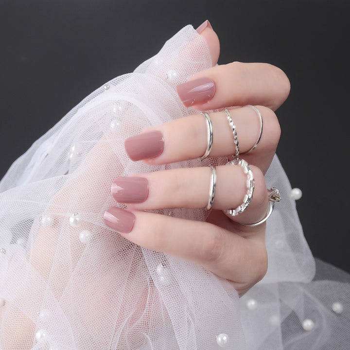 High-Gloss Square Press-On Nails Stornfield