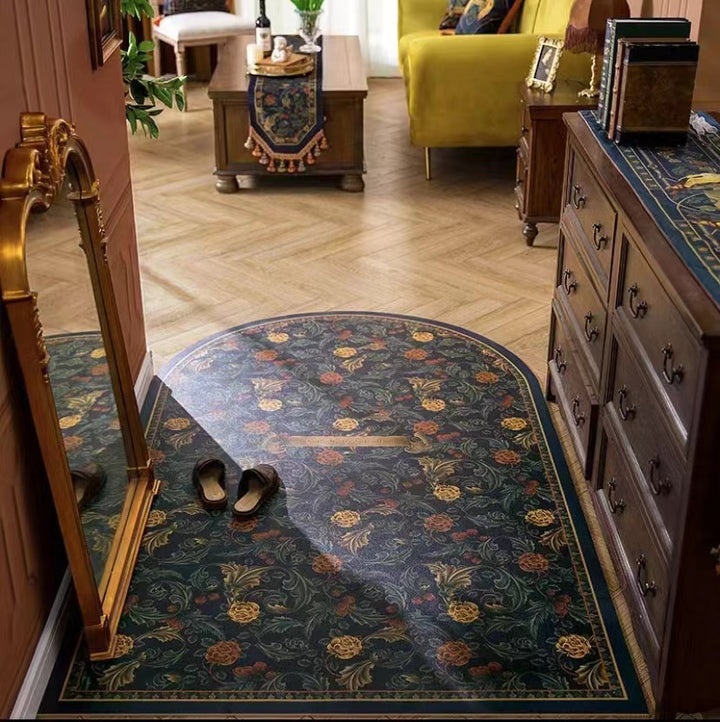 Floral-Patterned Indoor Entrance Mat