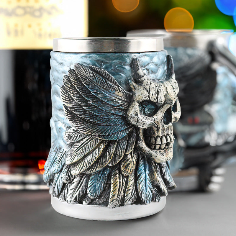 Decorative Skull Mug