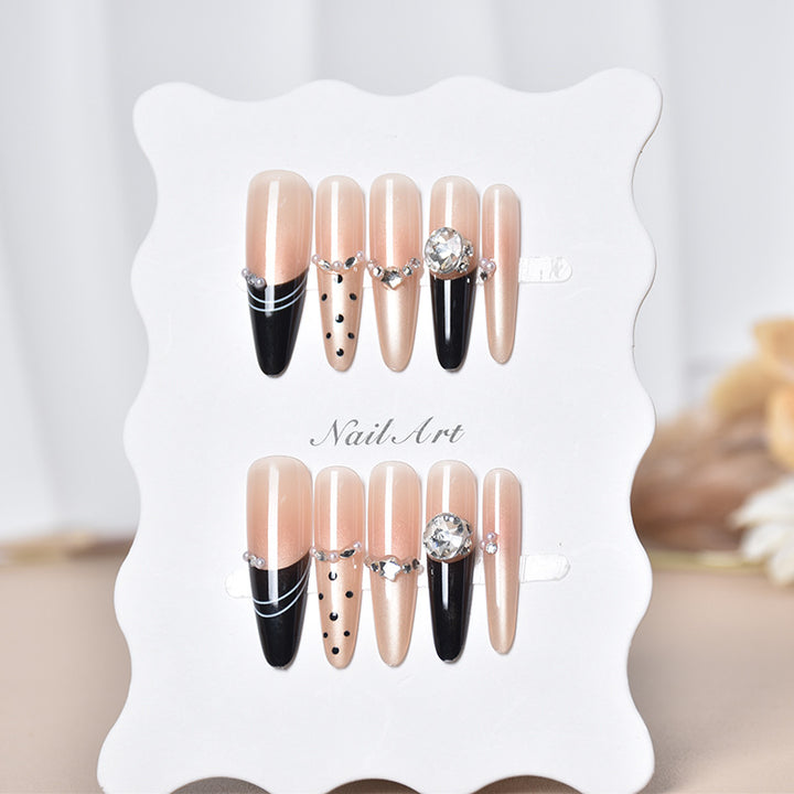 Glamorous Heart-Themed Press-On Nail Set Stornfield