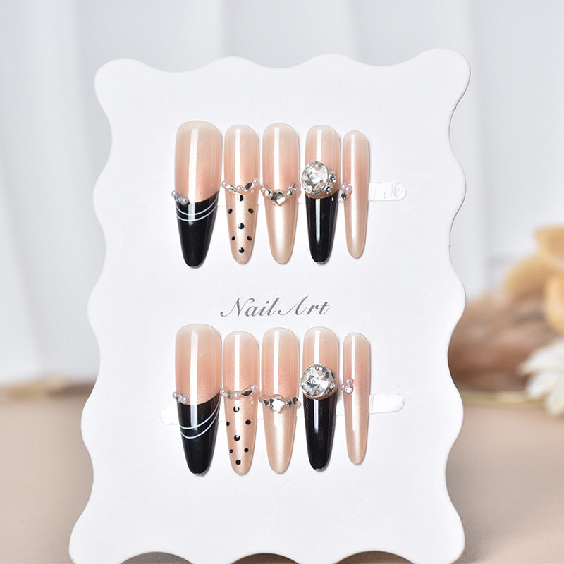 Luxury Stiletto Press-On Nail Extensions with Rhinestone Accents Stornfield