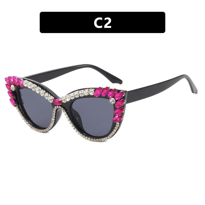 Women's extravagant Cat-Eye sunglasses with sparkling rhinestone embellishment Stornfield