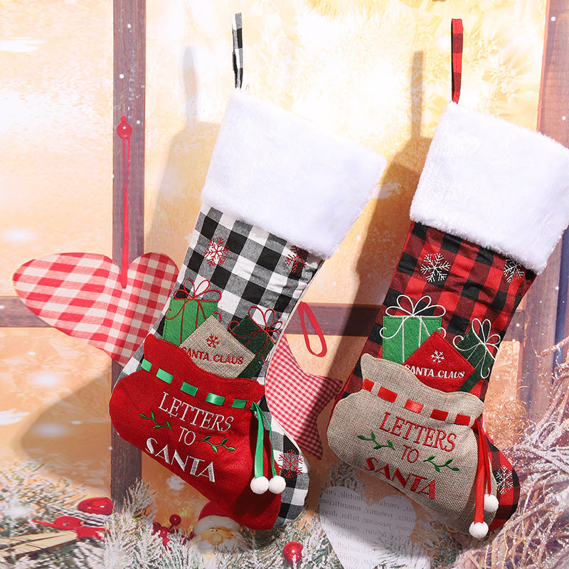 Festive Christmas stocking with classic motifs Stornfield