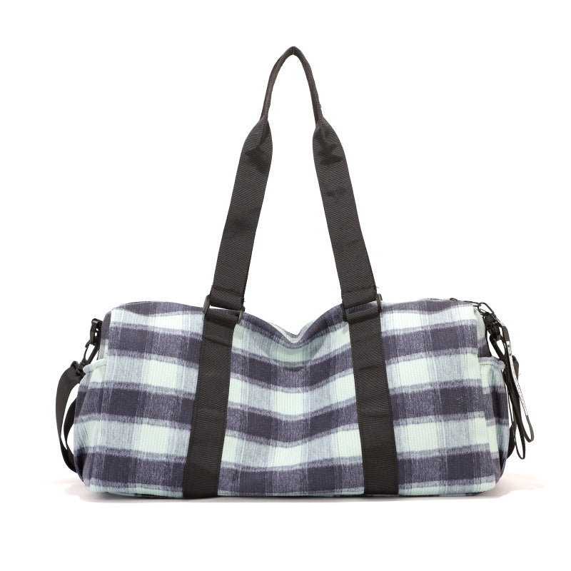 Stylish Checkered Gym Duffle Bag Stornfield