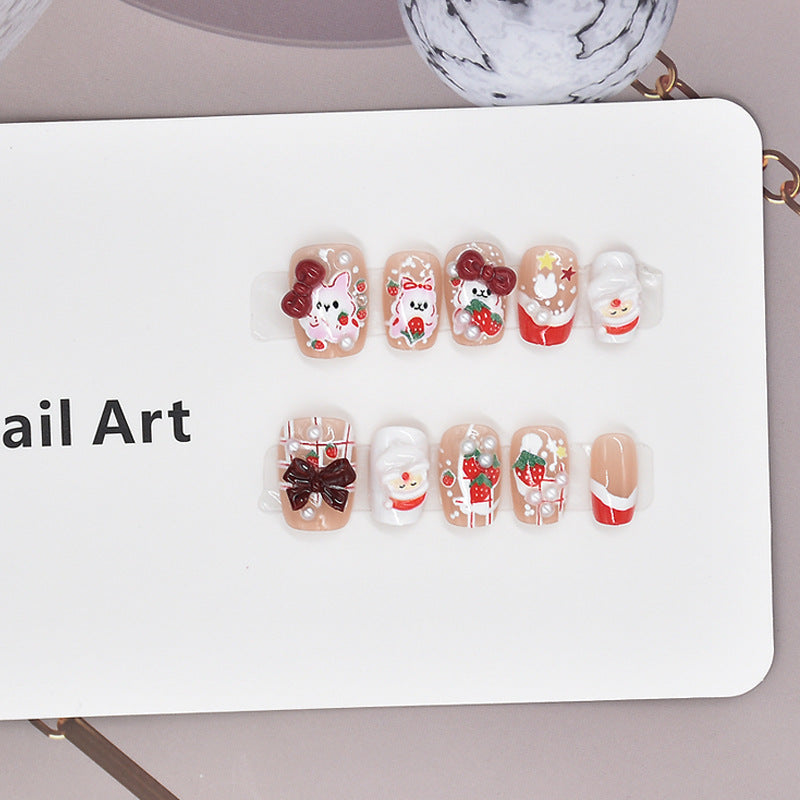 Festive Character-Themed Press-On Nail Set Stornfield