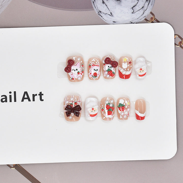 Festive Character-Themed Press-On Nail Set Stornfield