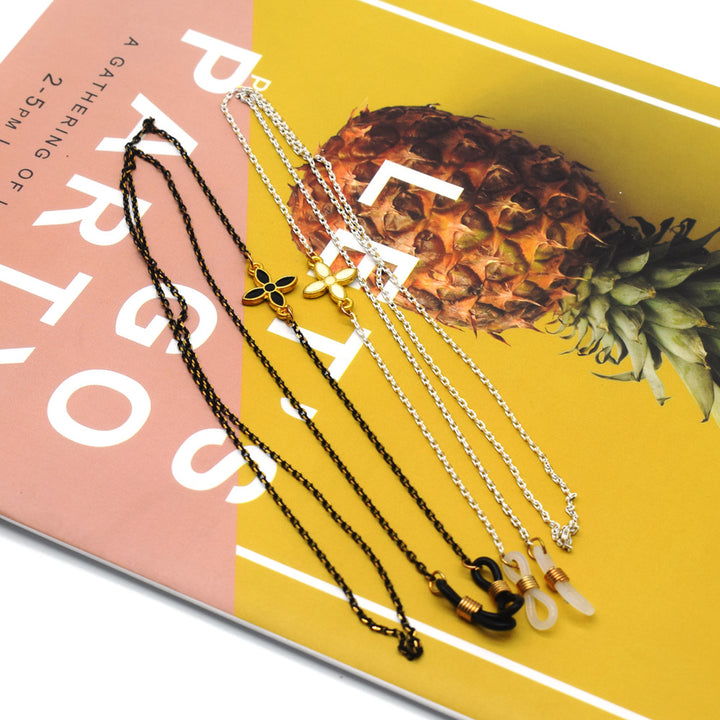 Elegant Floral-Design Eyewear Chain Stornfield