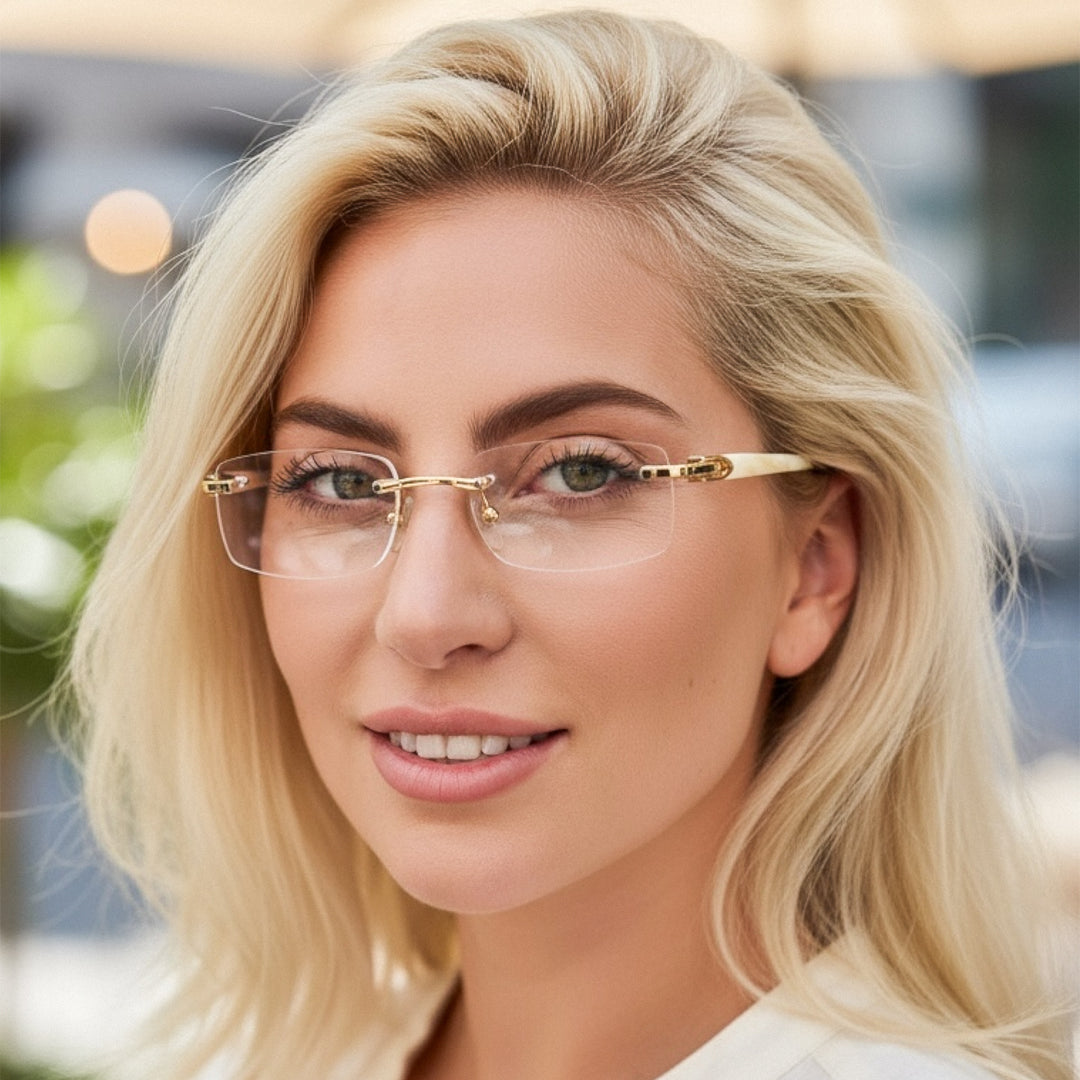 Women's elegant and fashionable glasses with filigree metal frame Stornfield