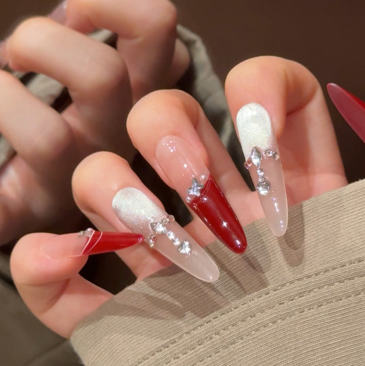 Decorative Rhinestone-Accented Press-On Nail Extensions Stornfield