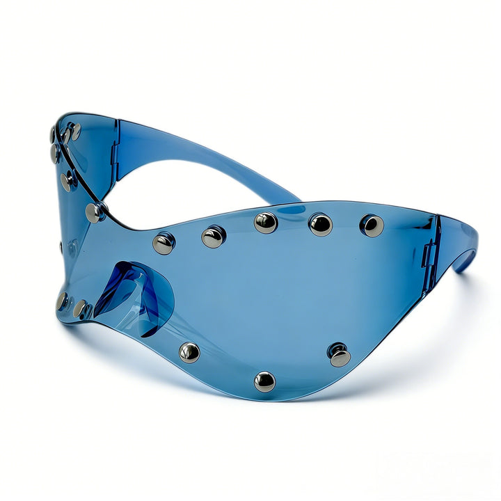Women's futuristic designer sunglasses with decorative metal elements Stornfield