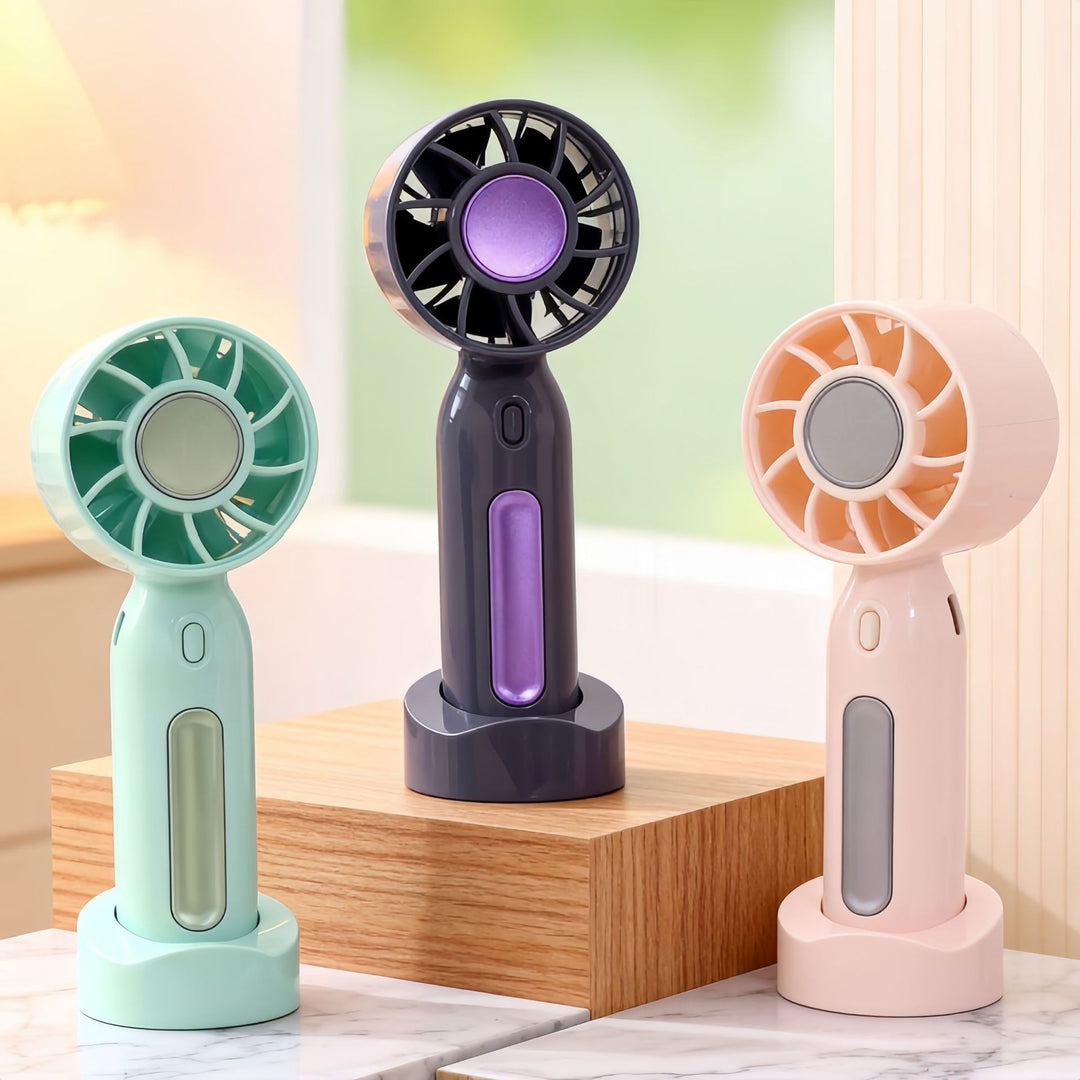 Women Portable Mini Fan with USB Charging Function and Flexible Adjustable Tilt Position Stornfield