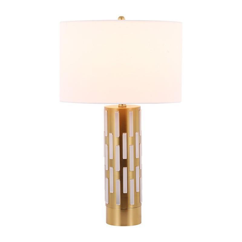 Elegant Decorative Table Lamp with Geometric Base