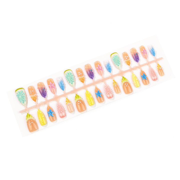 Marine-Inspired Decorative Press-On Nail Set