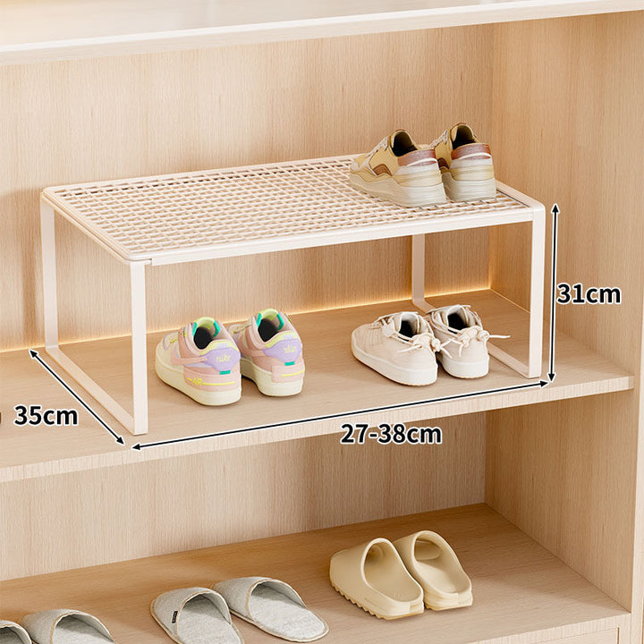 Adjustable Expandable Metal Shoe Shelf Organizer
