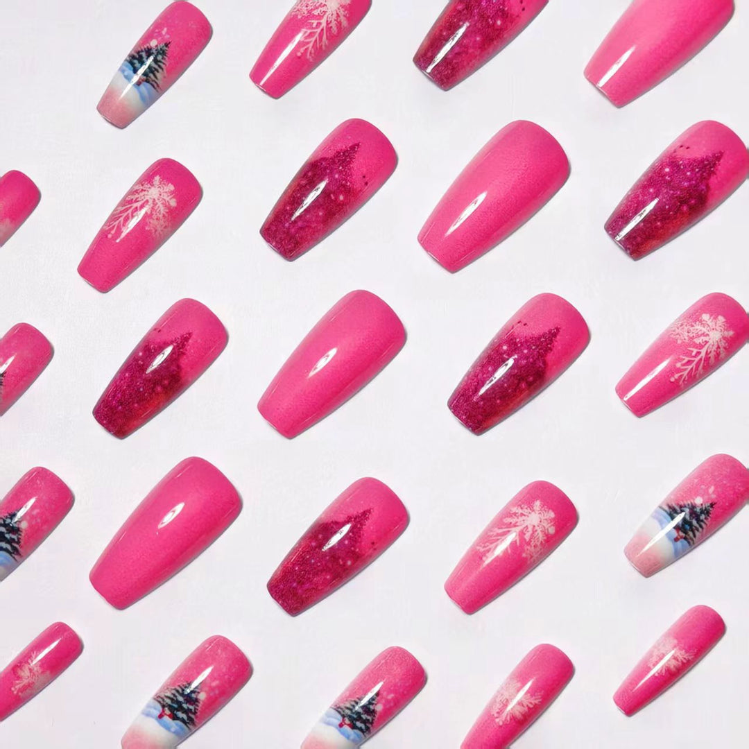 Artificial nails with winter Christmas design Stornfield