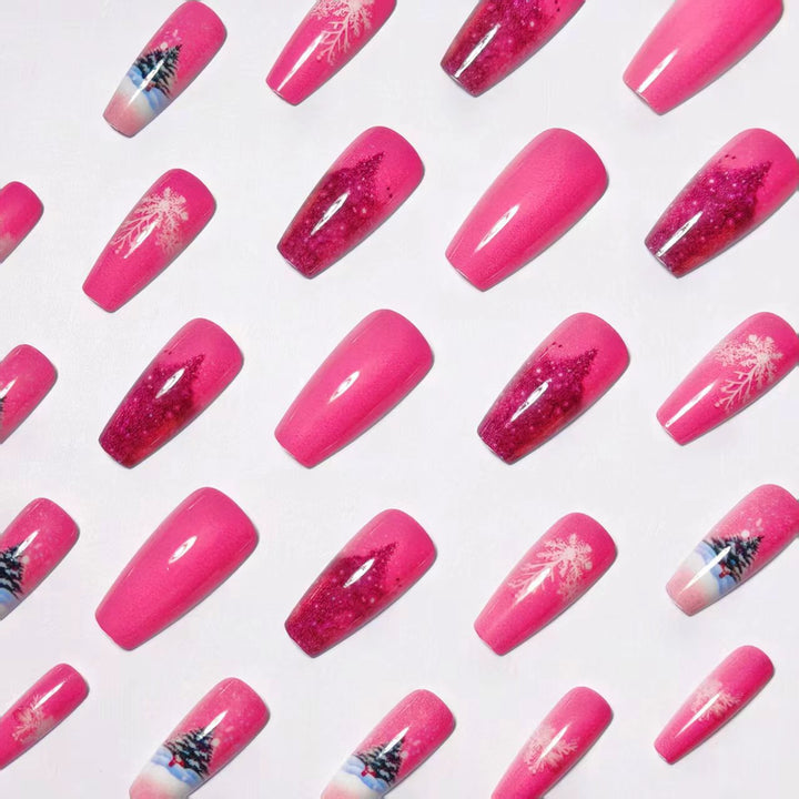 Artificial nails with winter Christmas design Stornfield