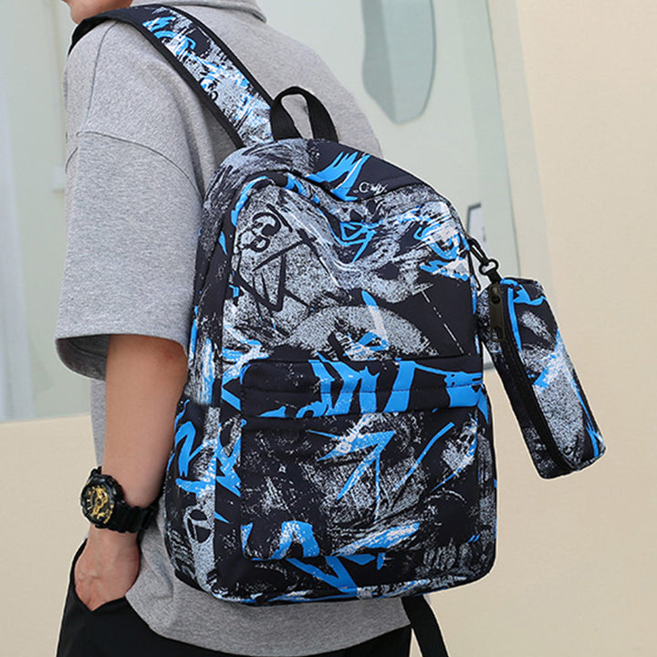 Graffiti Print Multi-Functional Backpack Set Stornfield