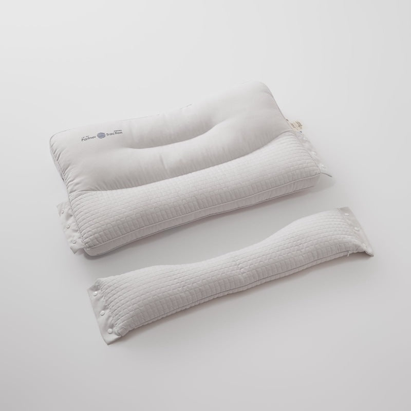 ergonomic neck and full body pillow set with detachable support cushion