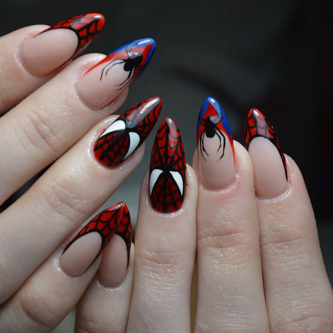 Spider-Man Inspired Stiletto Nail Art Stornfield