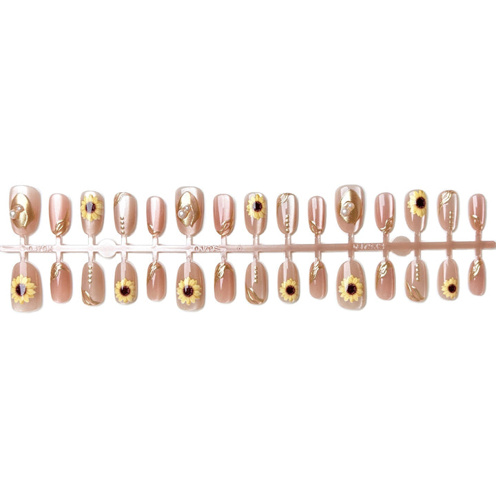 Artistic Floral Press-On Nail Set 1790745390