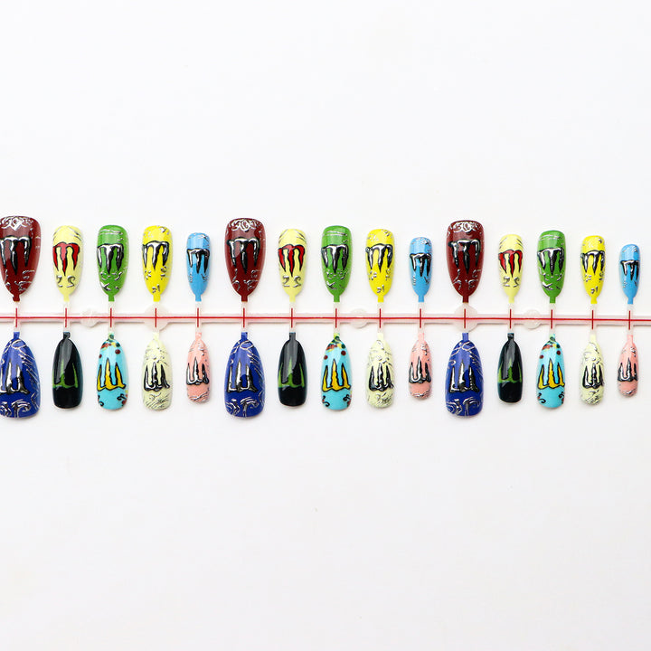 Creative Nail Art Press-On Designs