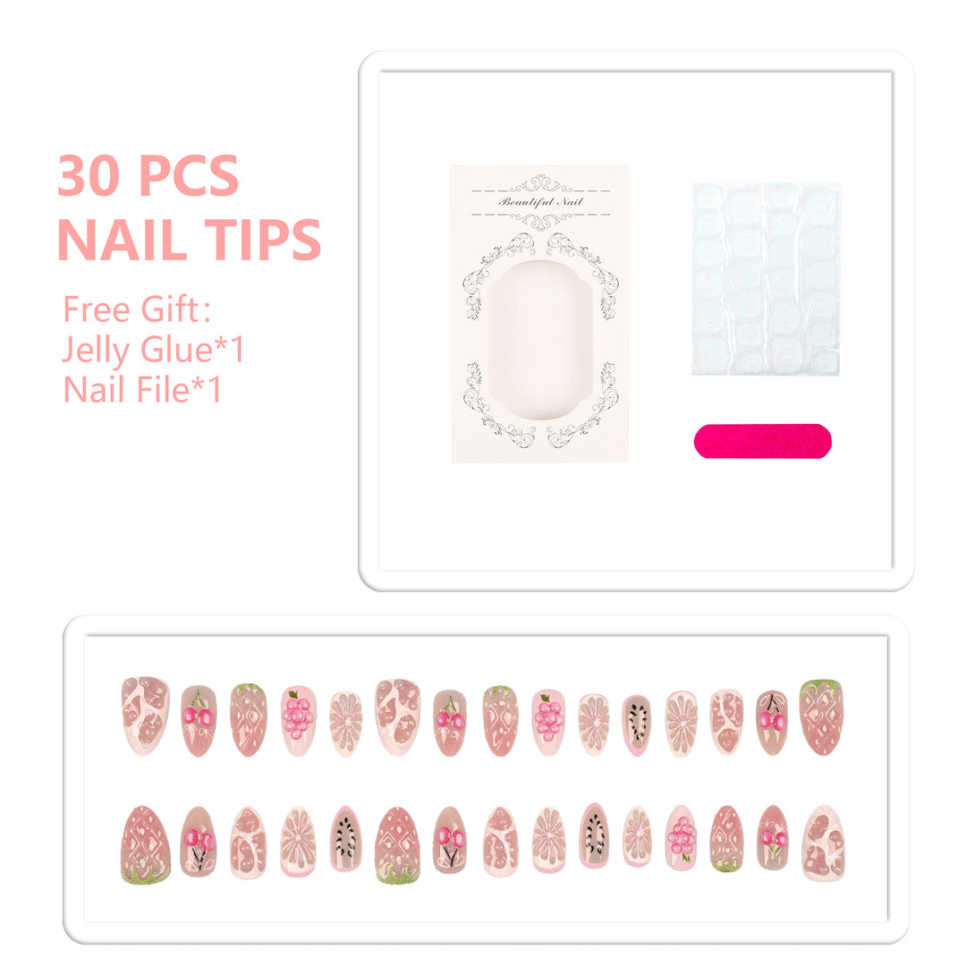 Fruit Themed Press-On Nail Art