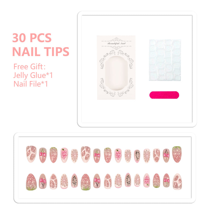 Fruit Themed Press-On Nail Art