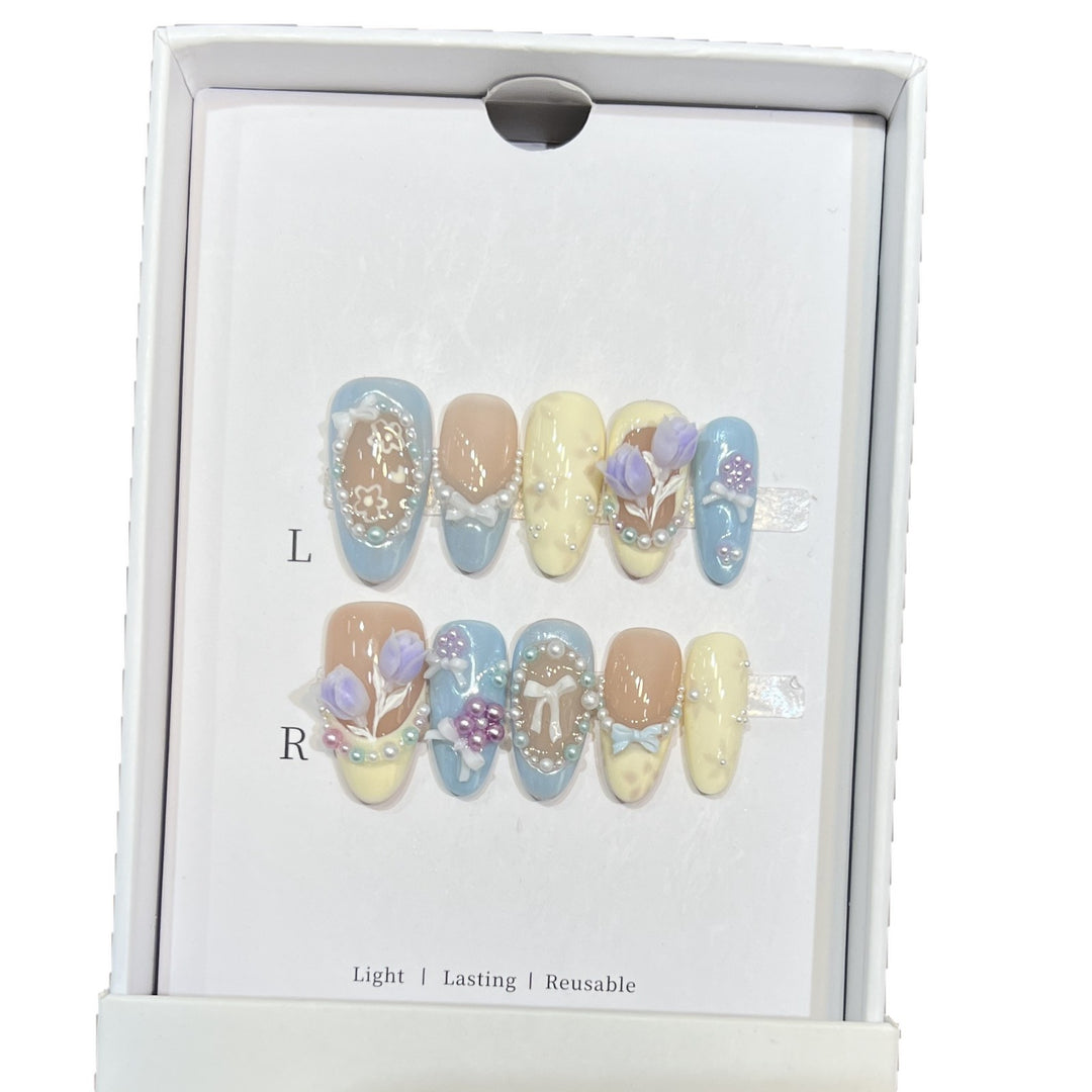 Floral Art Press-On Nail Tips Stornfield