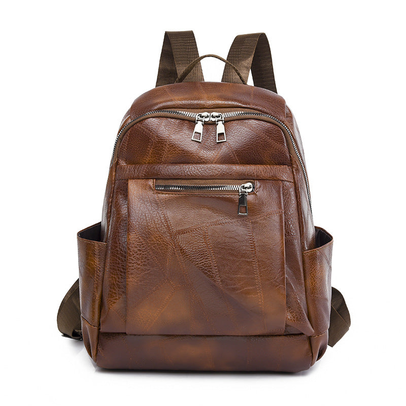 Luxurious Multi-Compartment Leather Backpack Stornfield