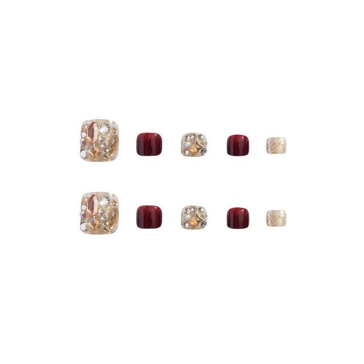 Premium Crystal-Embellished Toe Nail Art Stornfield