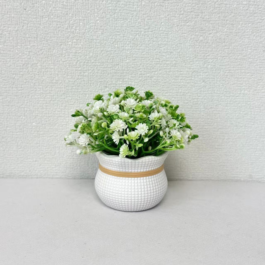 Elegant Artificial Floral Pot Arrangement for Home Decor