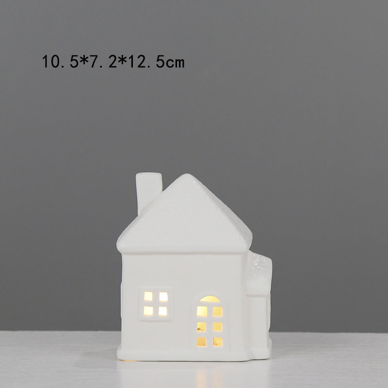 Decorative House-Shaped Ceramic Night Light Stornfeild