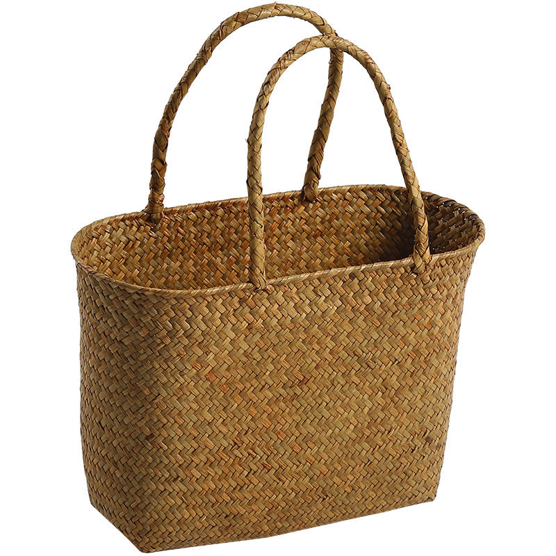 Unisex shopping bag made of braided natural material Stornfield