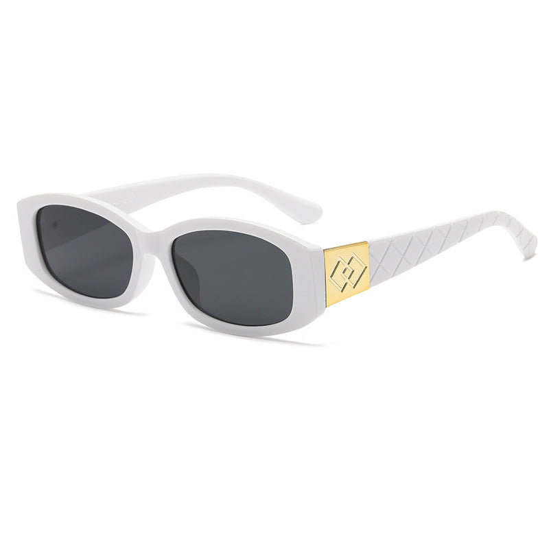 Women's modern sunglasses with unique golden frame Stornfield