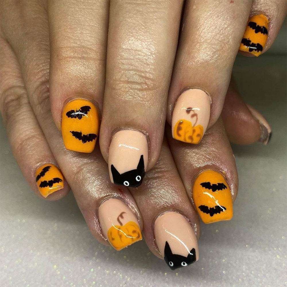 Seasonal Halloween-Themed Press-On Nail Art Set Stornfield