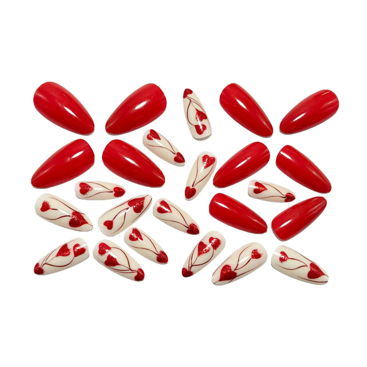 Art nails in elegant heart design Stornfield