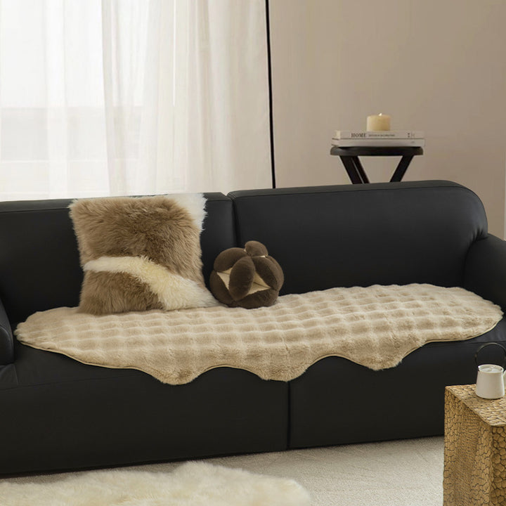 Cozy microfiber rug runner in cloud shape with non-slip underside