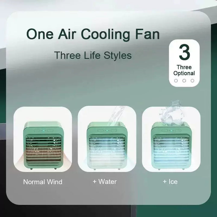Unisex one size compact personal evaporative desk cooler with adjustable directional louvers USB-powered misting fan Stornfield