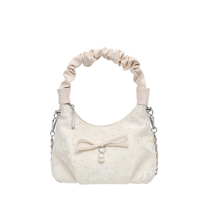 Decorative Chain-Accent Mini Handheld Purse