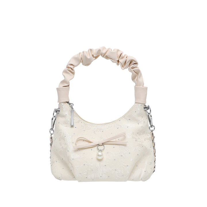 Decorative Chain-Accent Mini Handheld Purse