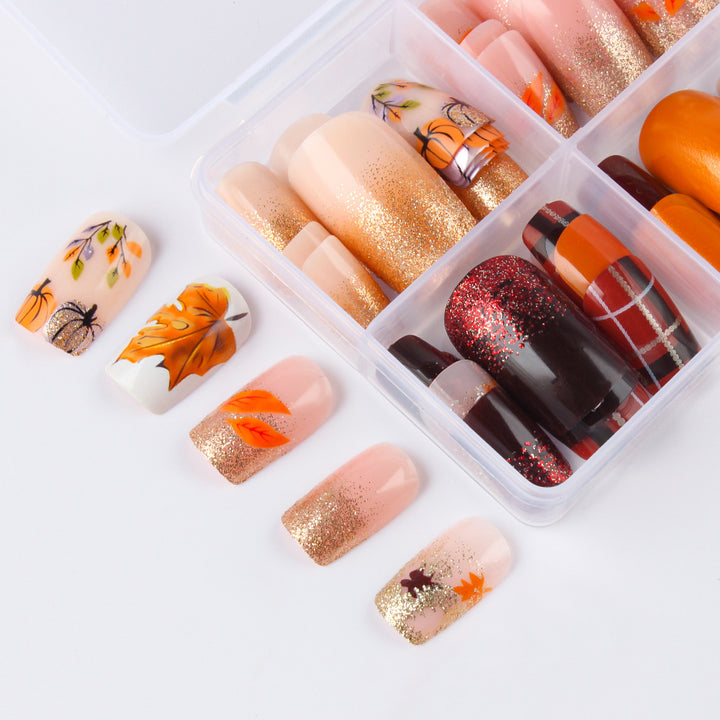 Autumn-Inspired Glitter Nail Art Set Stornfield