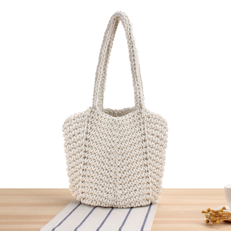 Handbag Made of Handcrafted Macrame with Textured Design Stornfield